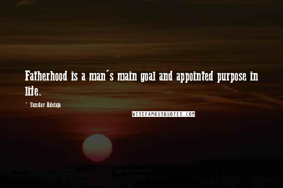 Sunday Adelaja Quotes: Fatherhood is a man's main goal and appointed purpose in life.