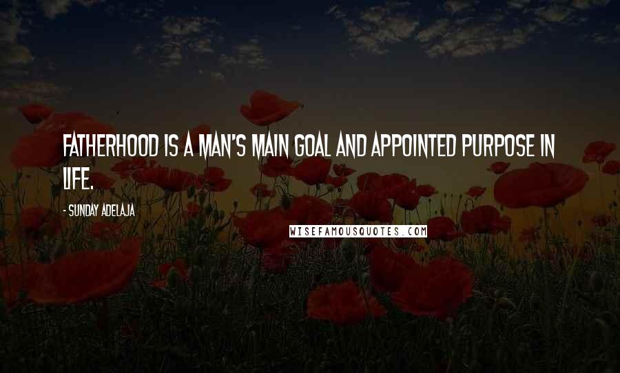 Sunday Adelaja Quotes: Fatherhood is a man's main goal and appointed purpose in life.