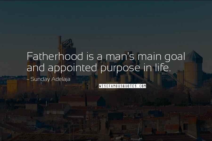 Sunday Adelaja Quotes: Fatherhood is a man's main goal and appointed purpose in life.