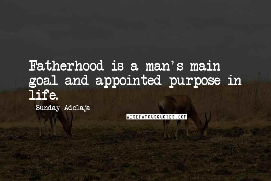 Sunday Adelaja Quotes: Fatherhood is a man's main goal and appointed purpose in life.