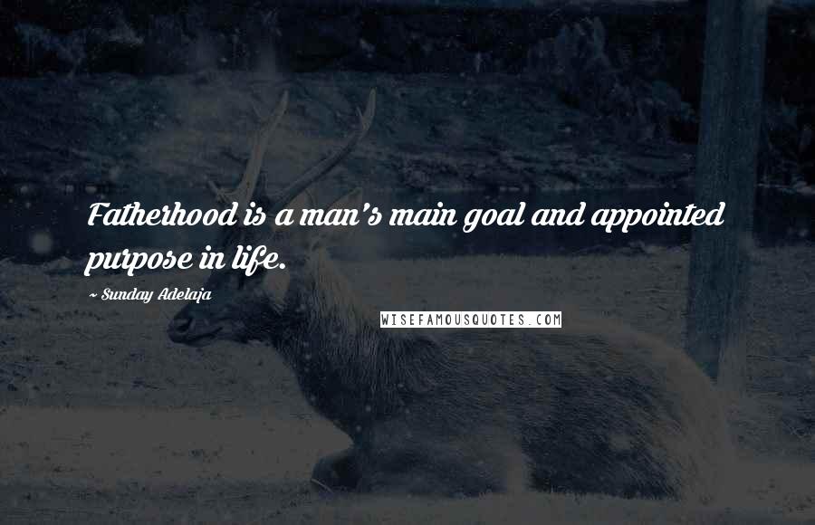 Sunday Adelaja Quotes: Fatherhood is a man's main goal and appointed purpose in life.