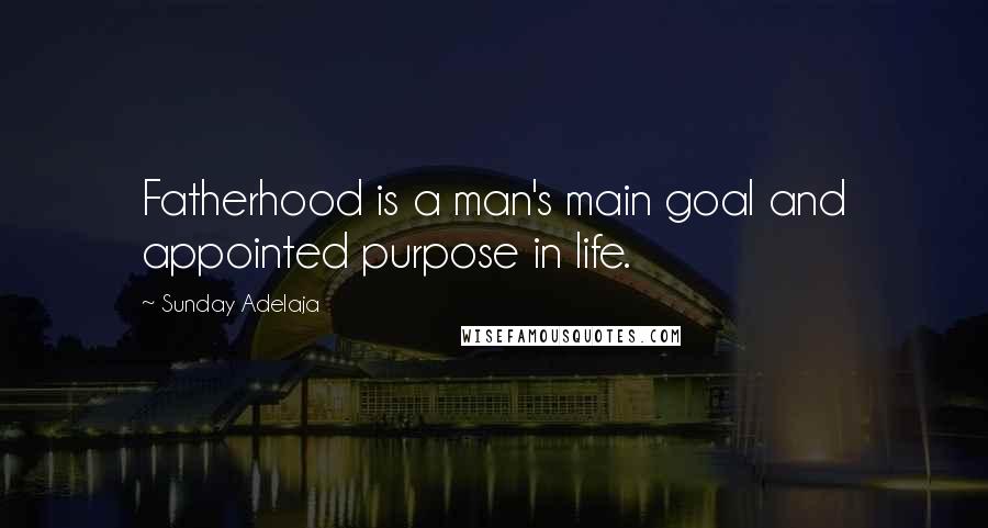 Sunday Adelaja Quotes: Fatherhood is a man's main goal and appointed purpose in life.