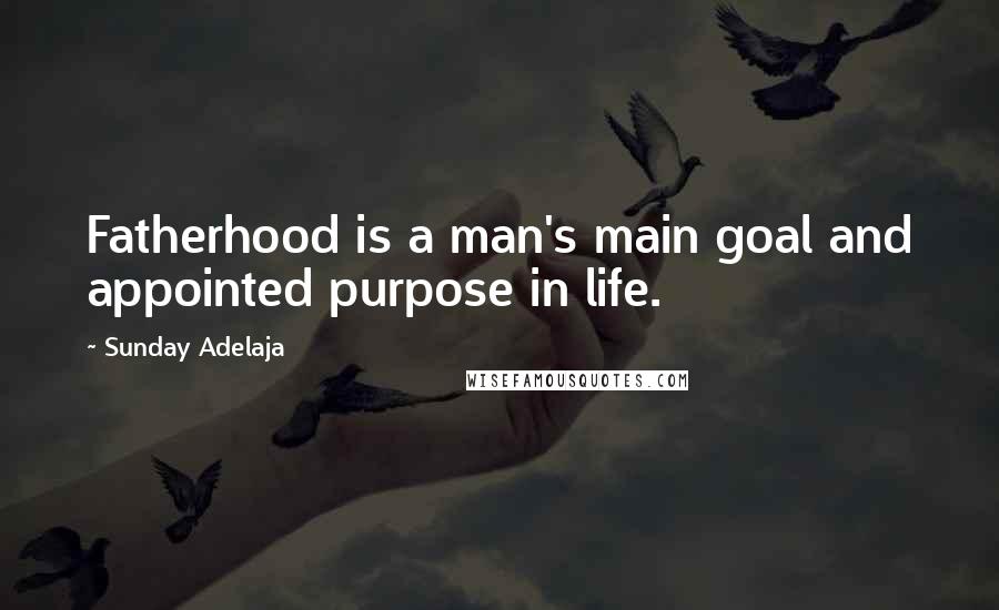 Sunday Adelaja Quotes: Fatherhood is a man's main goal and appointed purpose in life.