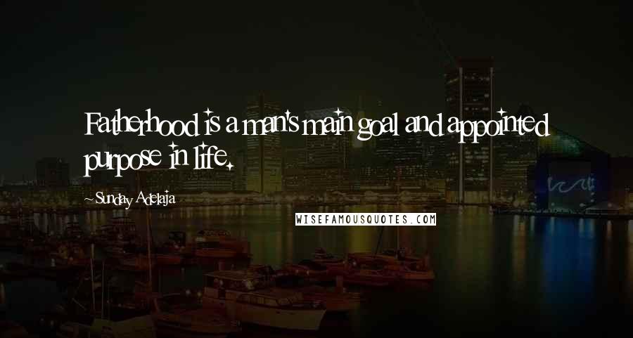 Sunday Adelaja Quotes: Fatherhood is a man's main goal and appointed purpose in life.