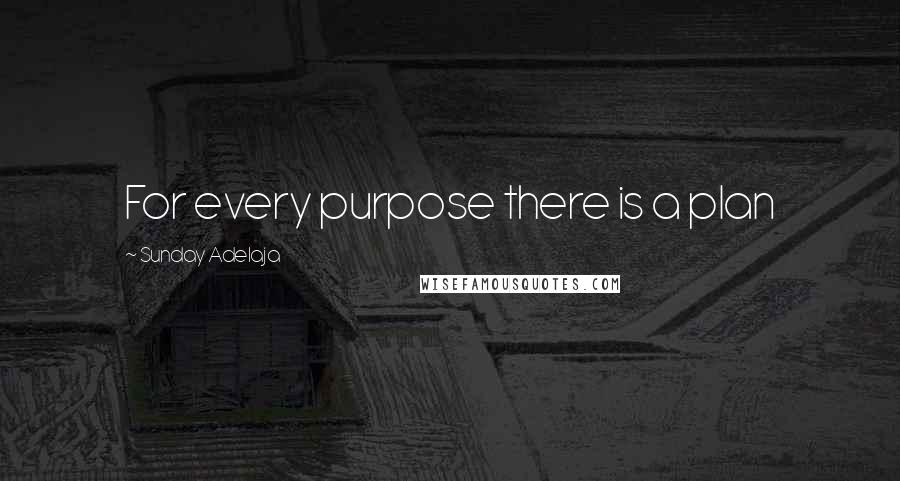 Sunday Adelaja Quotes: For every purpose there is a plan