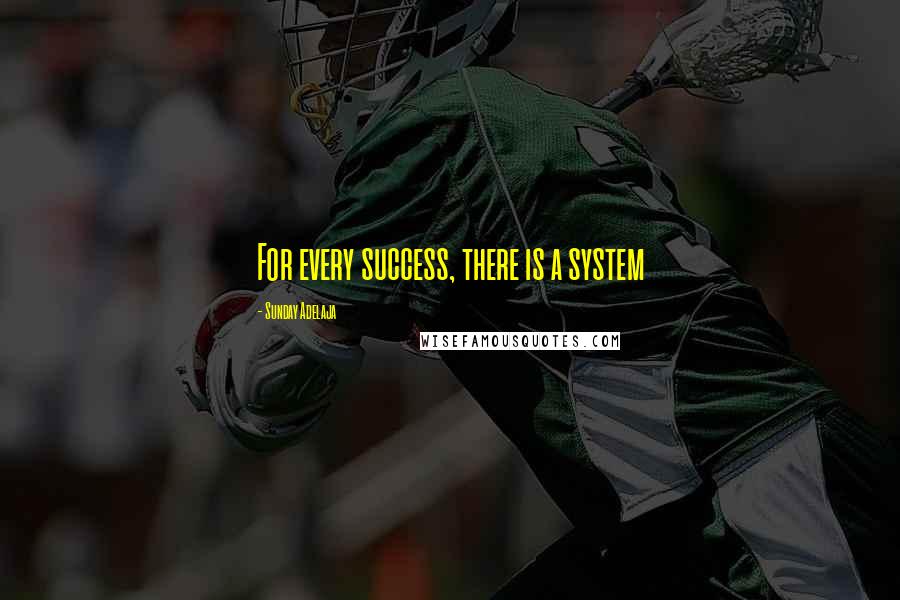 Sunday Adelaja Quotes: For every success, there is a system