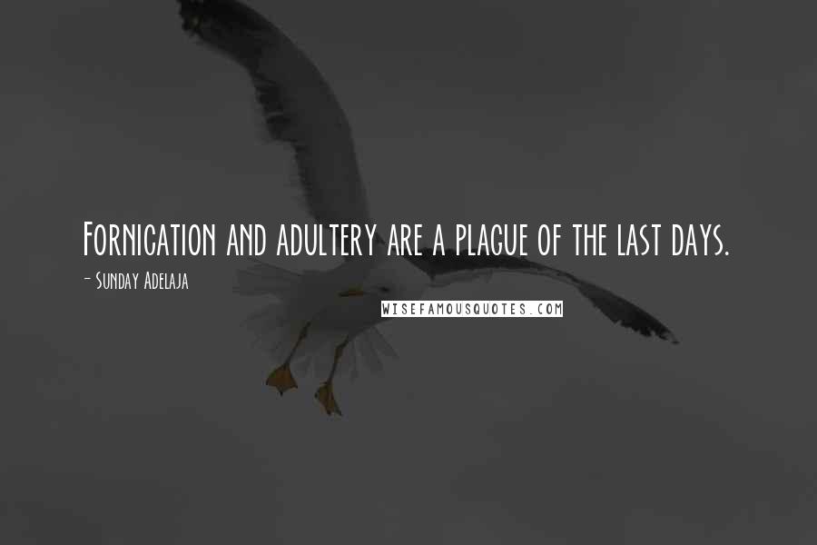 Sunday Adelaja Quotes: Fornication and adultery are a plague of the last days.