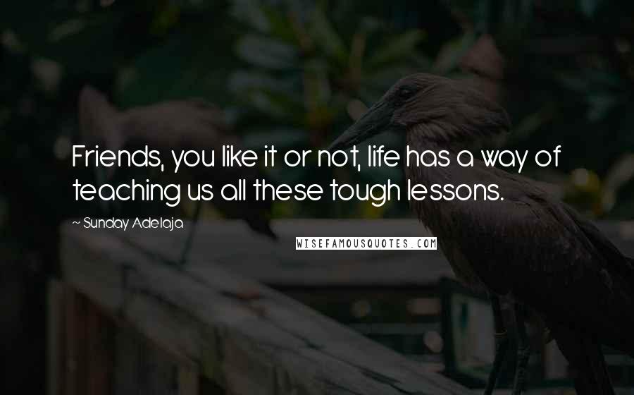 Sunday Adelaja Quotes: Friends, you like it or not, life has a way of teaching us all these tough lessons.