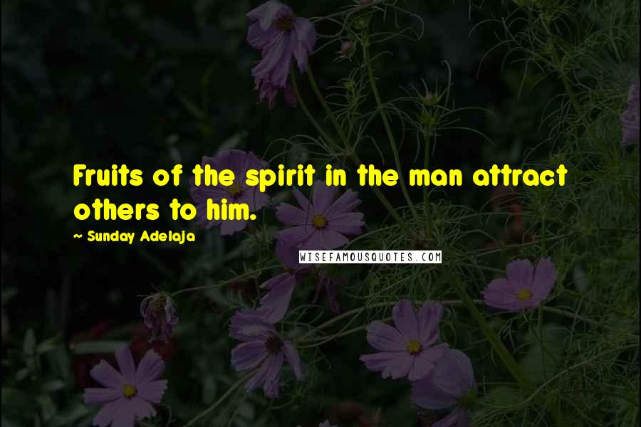 Sunday Adelaja Quotes: Fruits of the spirit in the man attract others to him.