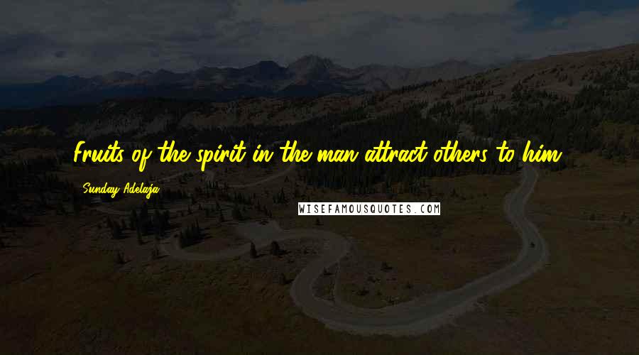 Sunday Adelaja Quotes: Fruits of the spirit in the man attract others to him.