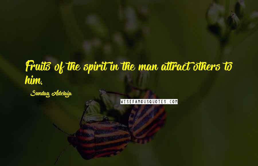 Sunday Adelaja Quotes: Fruits of the spirit in the man attract others to him.