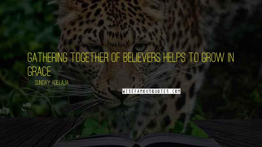 Sunday Adelaja Quotes: Gathering together of believers helps to grow in grace