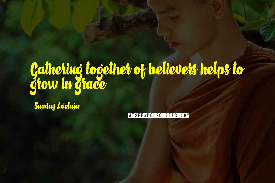 Sunday Adelaja Quotes: Gathering together of believers helps to grow in grace