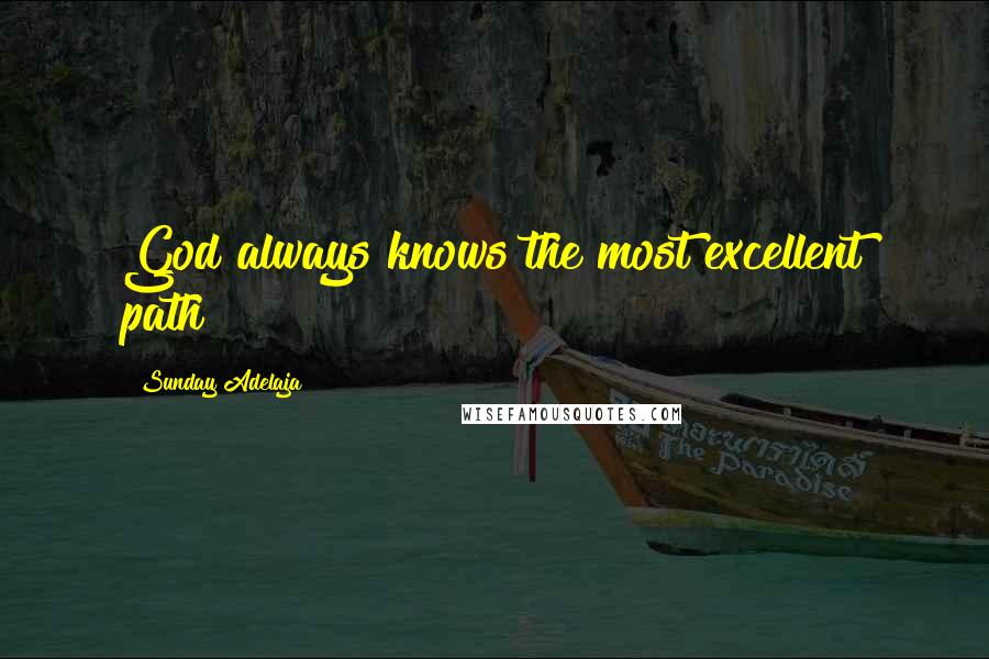Sunday Adelaja Quotes: God always knows the most excellent path