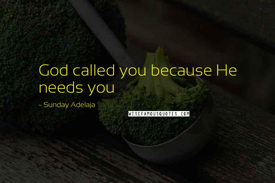 Sunday Adelaja Quotes: God called you because He needs you