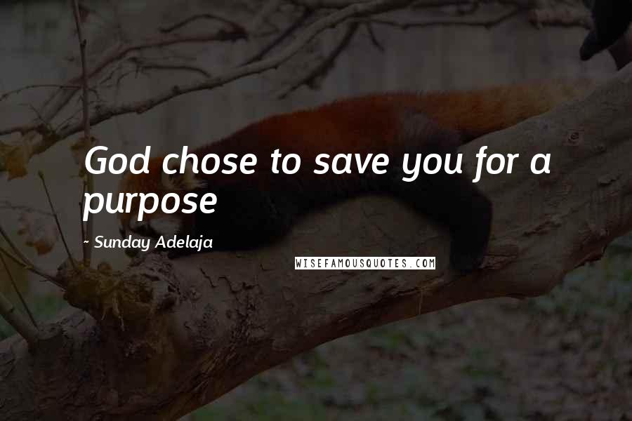 Sunday Adelaja Quotes: God chose to save you for a purpose