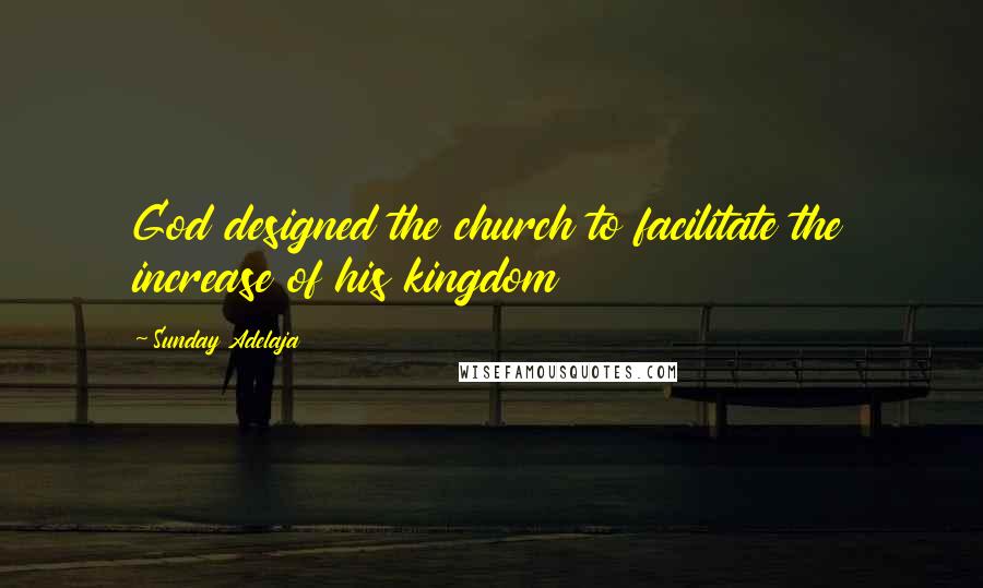 Sunday Adelaja Quotes: God designed the church to facilitate the increase of his kingdom