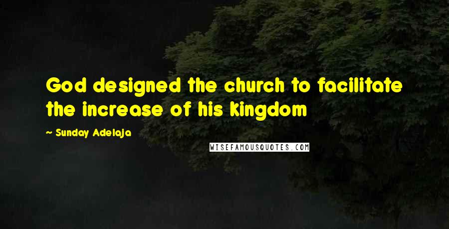 Sunday Adelaja Quotes: God designed the church to facilitate the increase of his kingdom