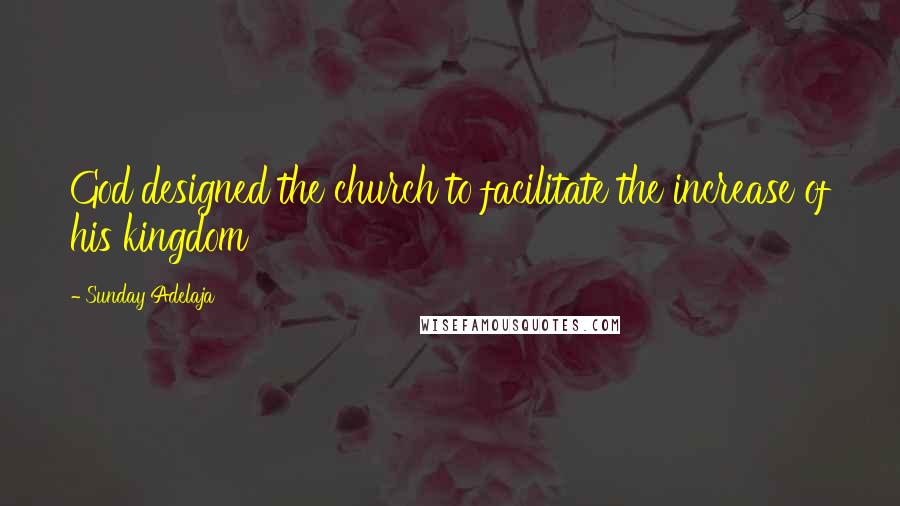 Sunday Adelaja Quotes: God designed the church to facilitate the increase of his kingdom