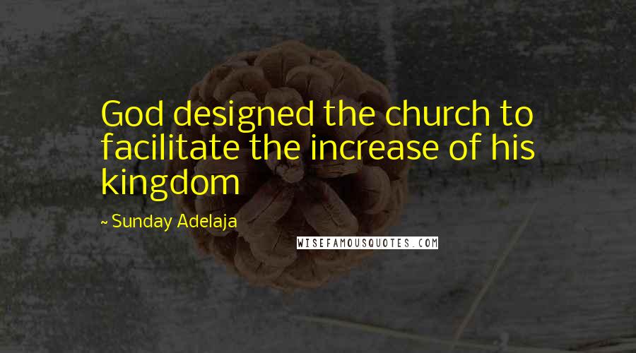 Sunday Adelaja Quotes: God designed the church to facilitate the increase of his kingdom