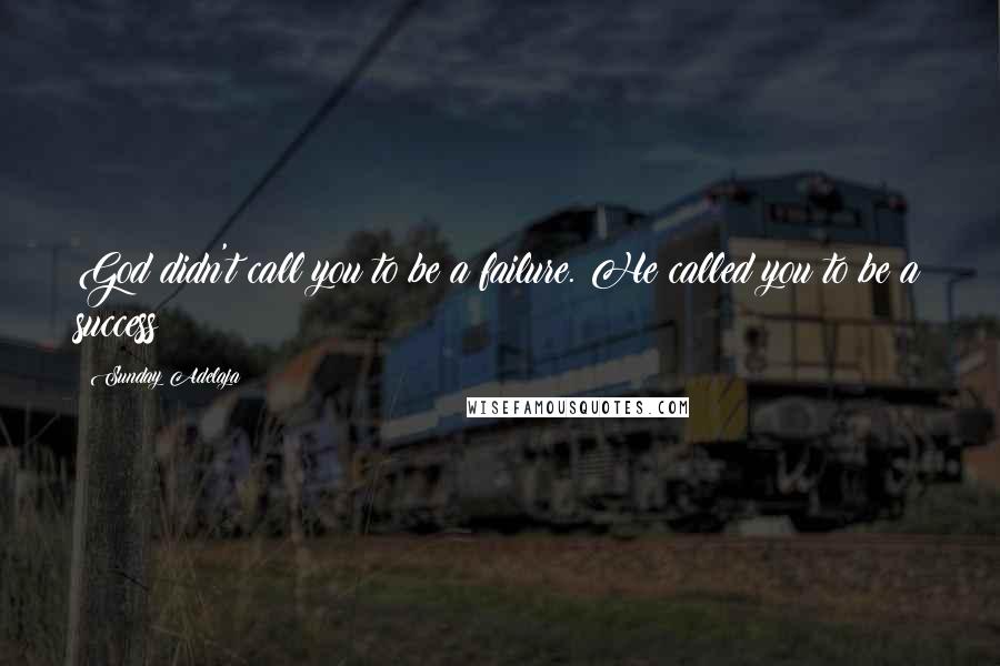 Sunday Adelaja Quotes: God didn't call you to be a failure. He called you to be a success