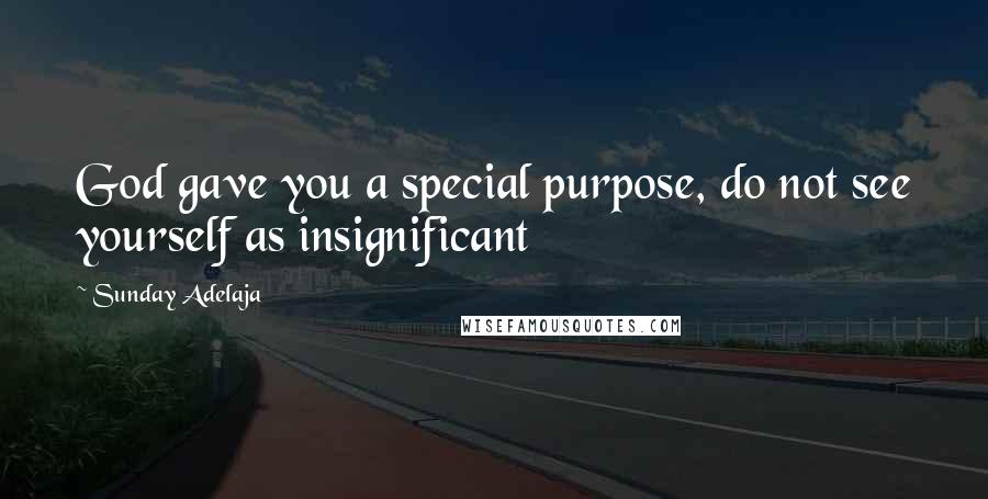 Sunday Adelaja Quotes: God gave you a special purpose, do not see yourself as insignificant