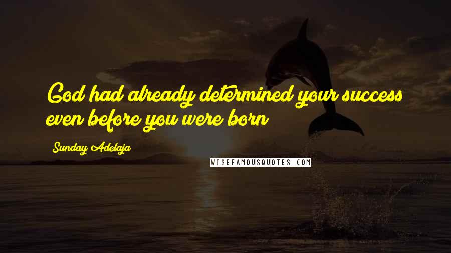 Sunday Adelaja Quotes: God had already determined your success even before you were born