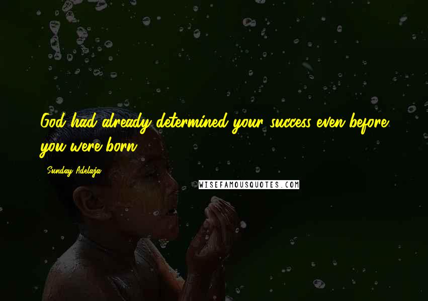 Sunday Adelaja Quotes: God had already determined your success even before you were born