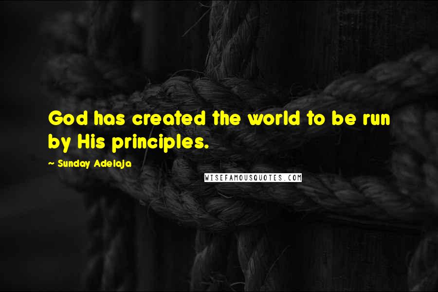 Sunday Adelaja Quotes: God has created the world to be run by His principles.