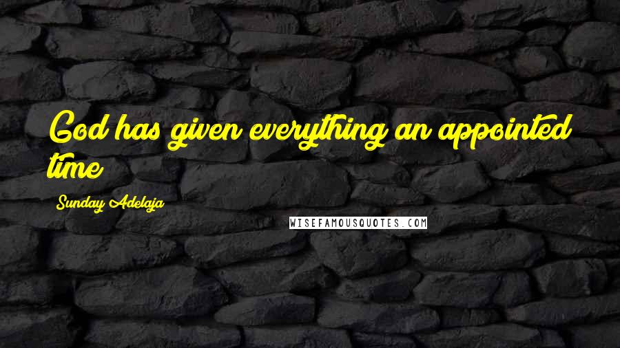 Sunday Adelaja Quotes: God has given everything an appointed time