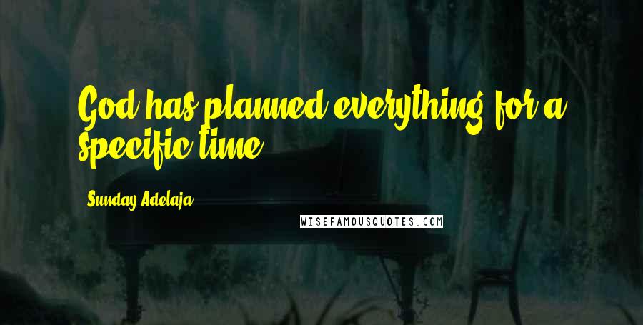 Sunday Adelaja Quotes: God has planned everything for a specific time