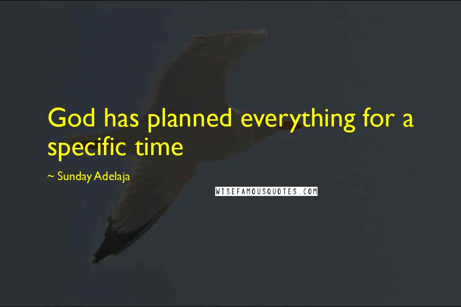 Sunday Adelaja Quotes: God has planned everything for a specific time
