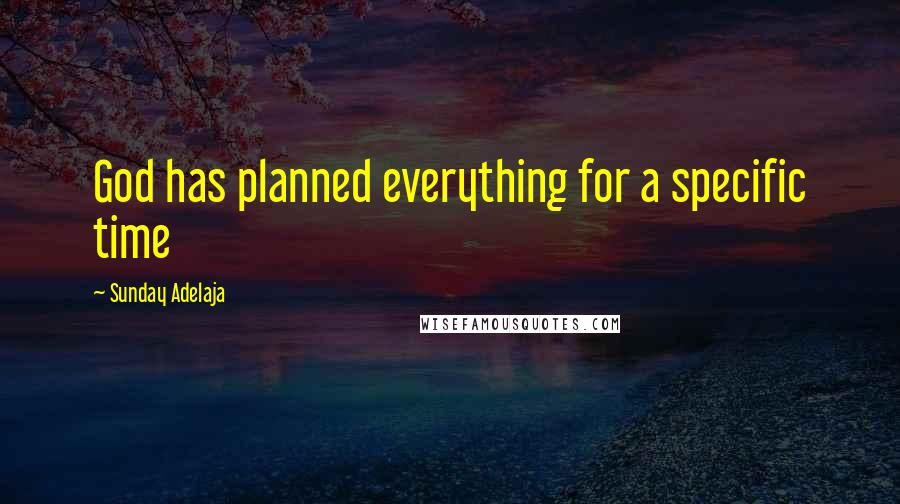 Sunday Adelaja Quotes: God has planned everything for a specific time