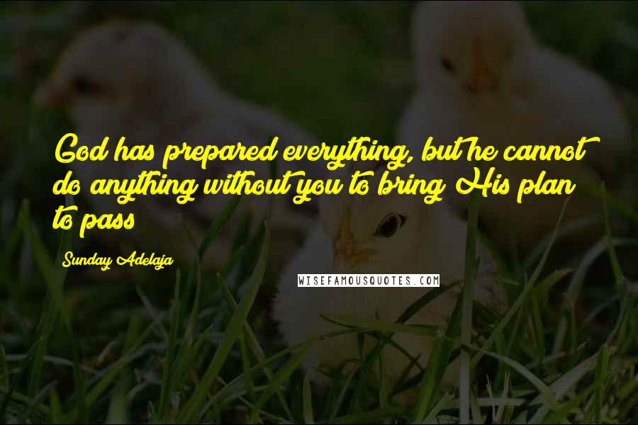 Sunday Adelaja Quotes: God has prepared everything, but he cannot do anything without you to bring His plan to pass