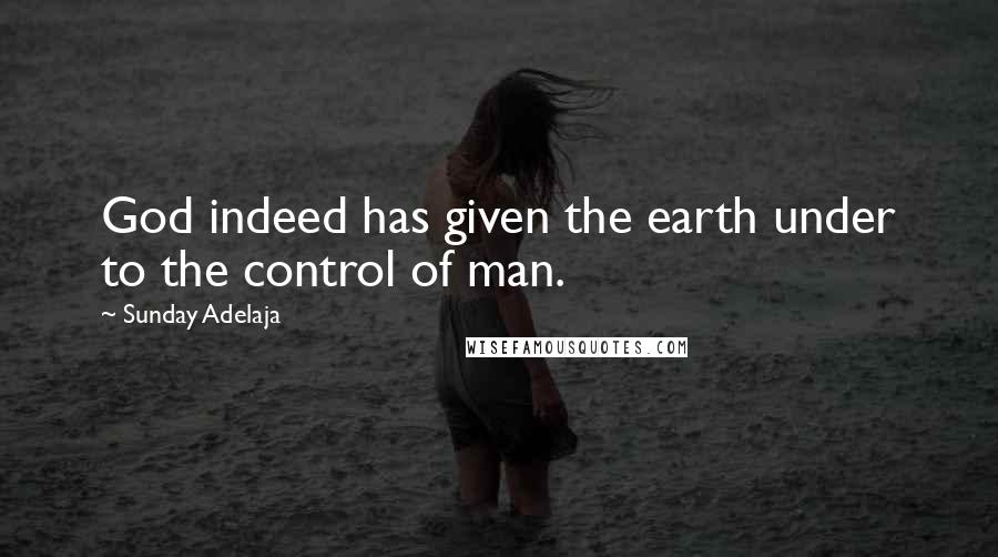 Sunday Adelaja Quotes: God indeed has given the earth under to the control of man.