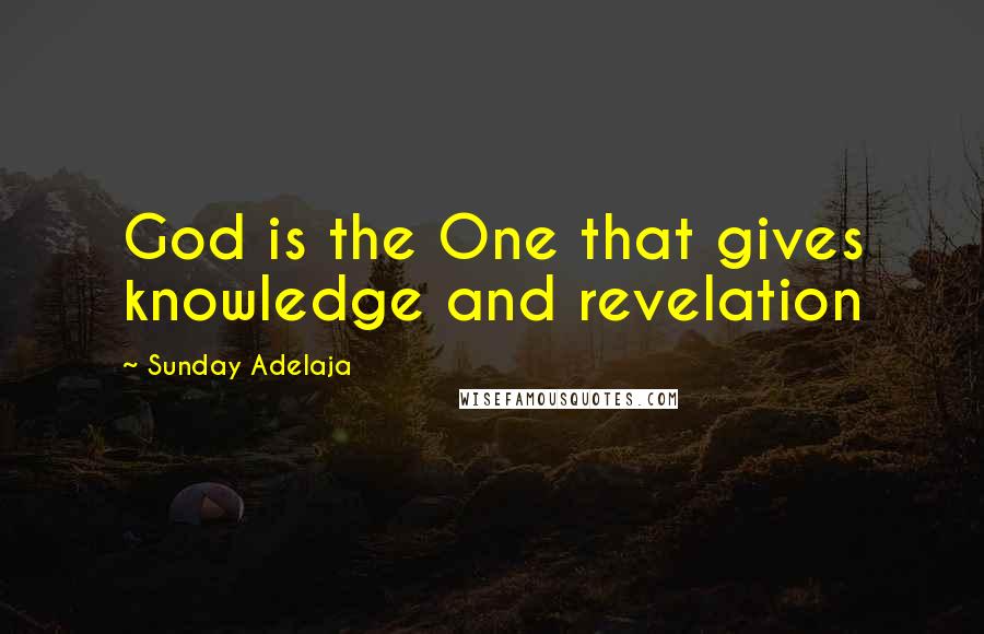 Sunday Adelaja Quotes: God is the One that gives knowledge and revelation