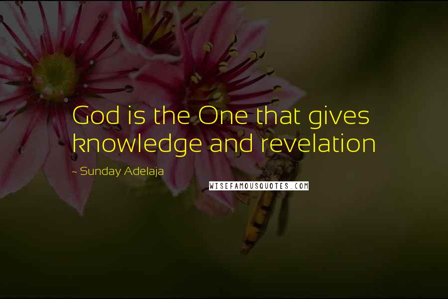 Sunday Adelaja Quotes: God is the One that gives knowledge and revelation