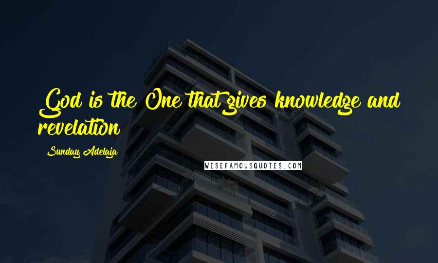 Sunday Adelaja Quotes: God is the One that gives knowledge and revelation