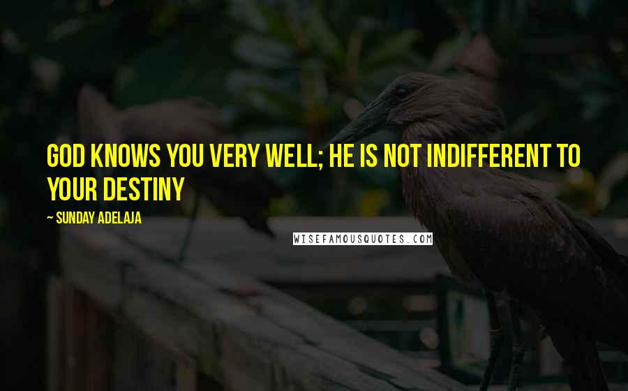 Sunday Adelaja Quotes: God knows you very well; He is not indifferent to your destiny