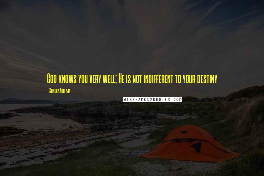 Sunday Adelaja Quotes: God knows you very well; He is not indifferent to your destiny