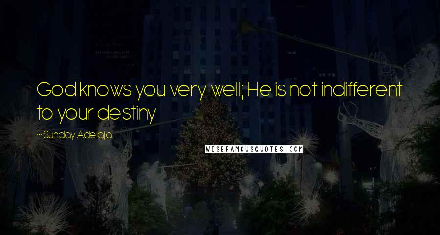 Sunday Adelaja Quotes: God knows you very well; He is not indifferent to your destiny