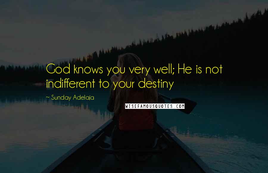 Sunday Adelaja Quotes: God knows you very well; He is not indifferent to your destiny