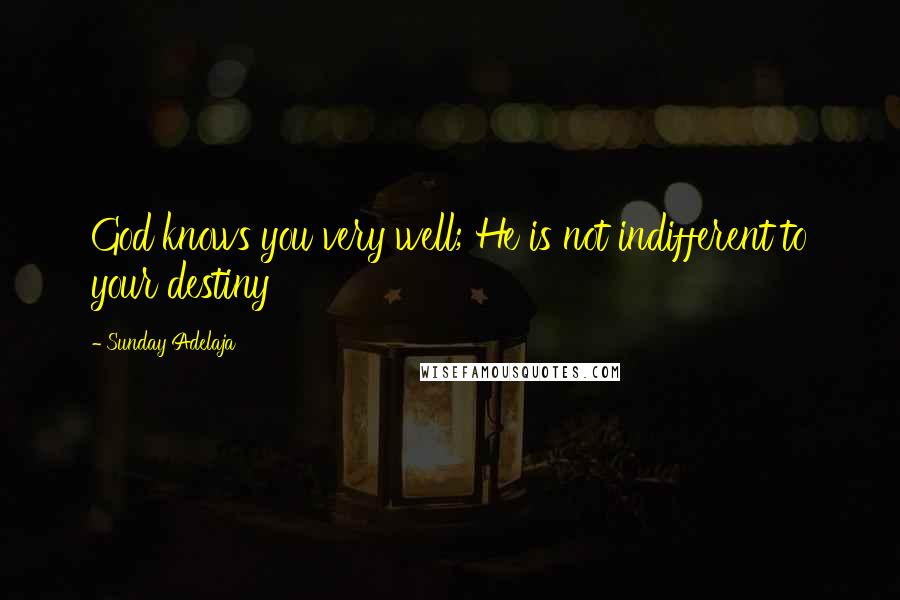 Sunday Adelaja Quotes: God knows you very well; He is not indifferent to your destiny