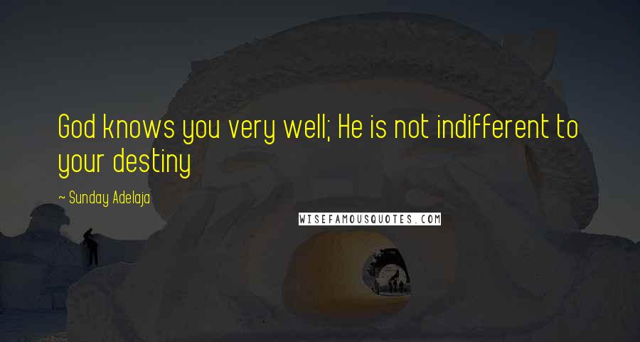 Sunday Adelaja Quotes: God knows you very well; He is not indifferent to your destiny