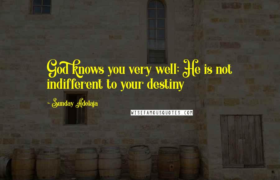 Sunday Adelaja Quotes: God knows you very well; He is not indifferent to your destiny