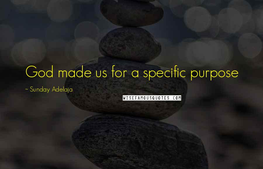 Sunday Adelaja Quotes: God made us for a specific purpose