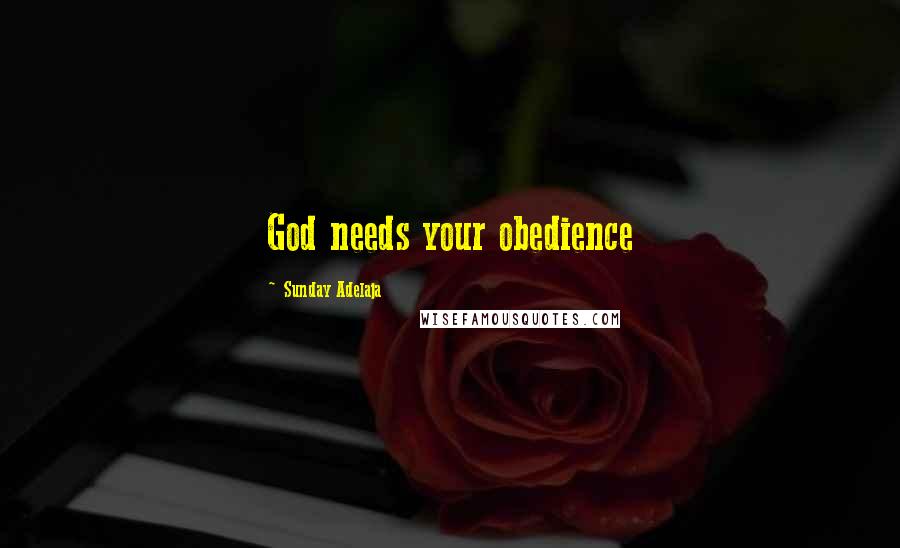 Sunday Adelaja Quotes: God needs your obedience