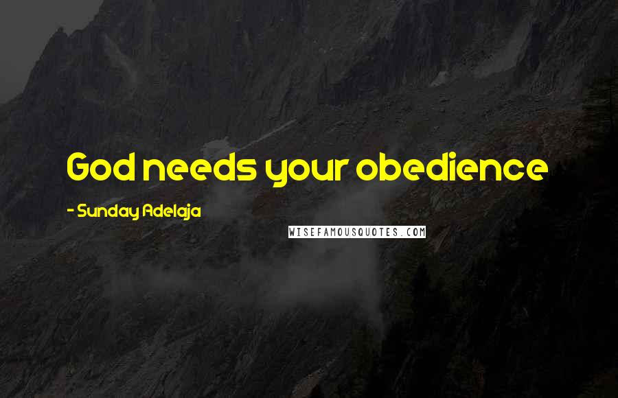 Sunday Adelaja Quotes: God needs your obedience