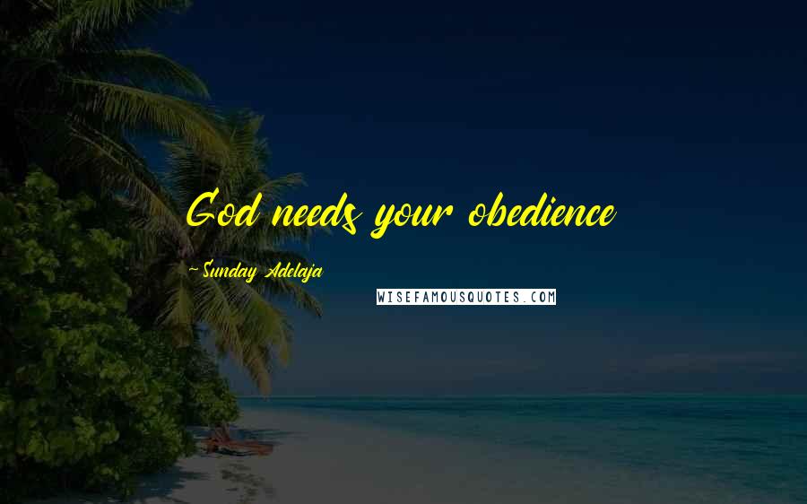 Sunday Adelaja Quotes: God needs your obedience