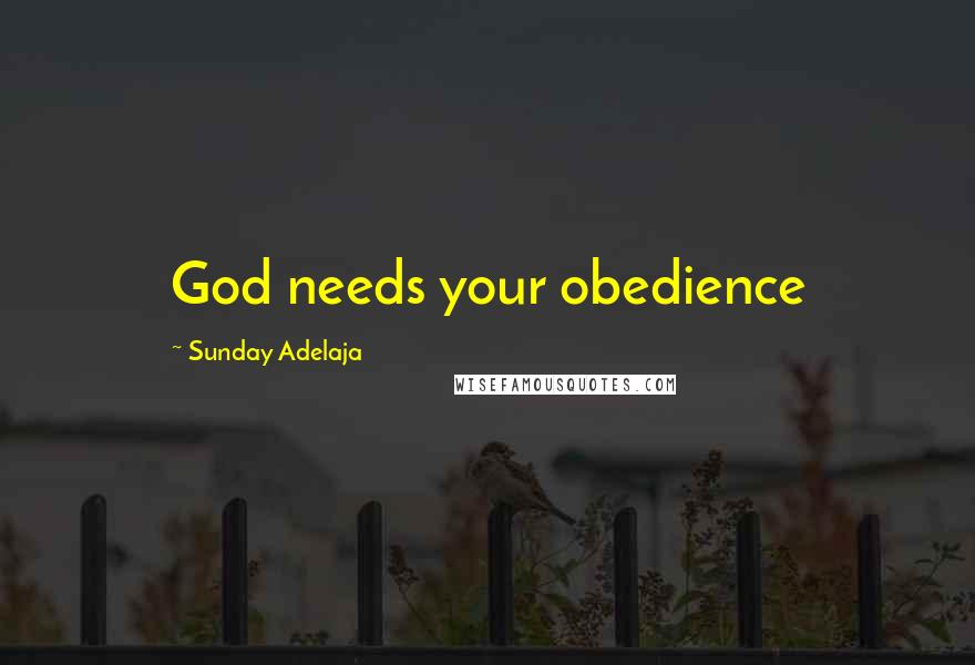 Sunday Adelaja Quotes: God needs your obedience